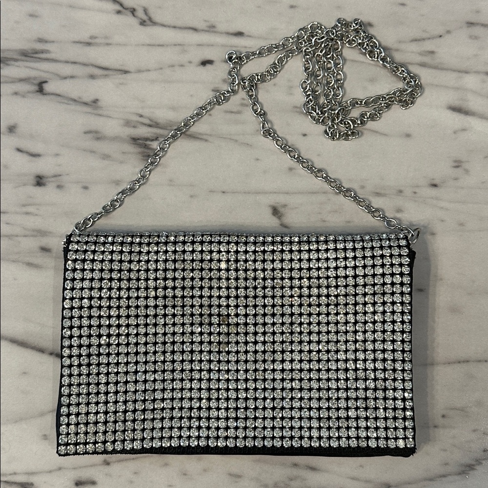 Amber Sceats Stella Crystal Evening Bag - Black/Silver